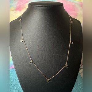 {NEW} 18k Gold Minimalist Necklace with Delicate clover Pendants/charm